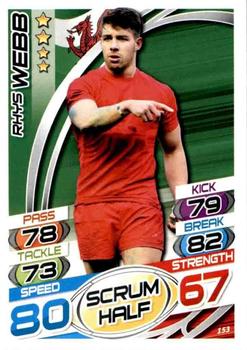 2015 Topps Rugby Attax #153 Rhys Webb Front